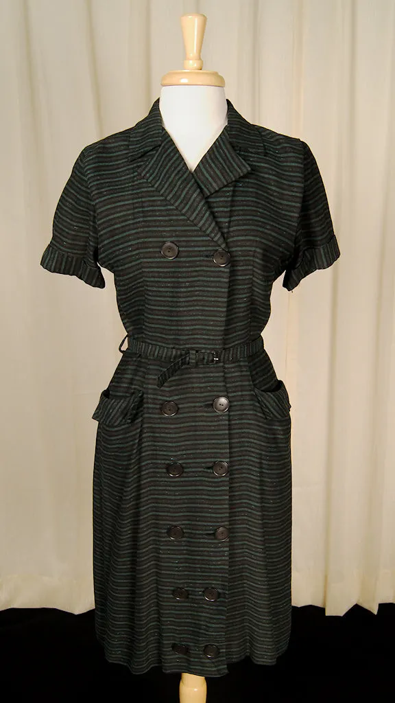 1950s Striped Shirt Pinup Dress