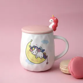 Amelia Unicorn Moon Mug With Lid | 350 ml