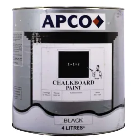 Apco Chalkboard Paint Black 4L