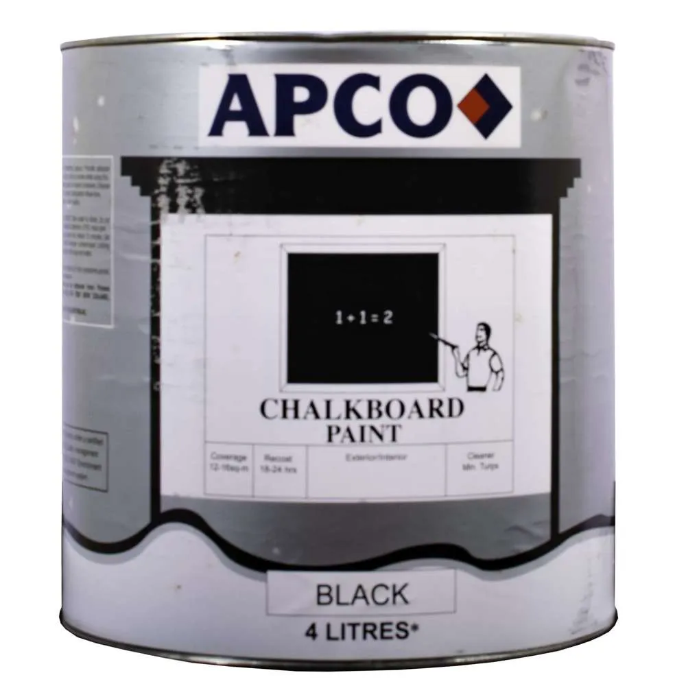 Apco Chalkboard Paint Black 4L