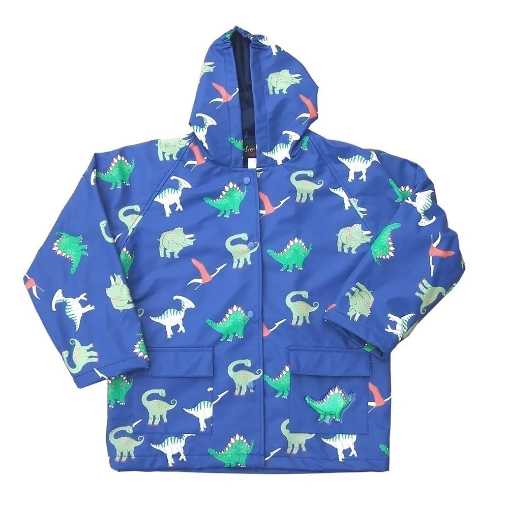 Baby Boys Blue Dinosaurs Rain Coat 1T