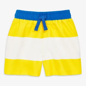 Baby swim trunk in rugby stripe