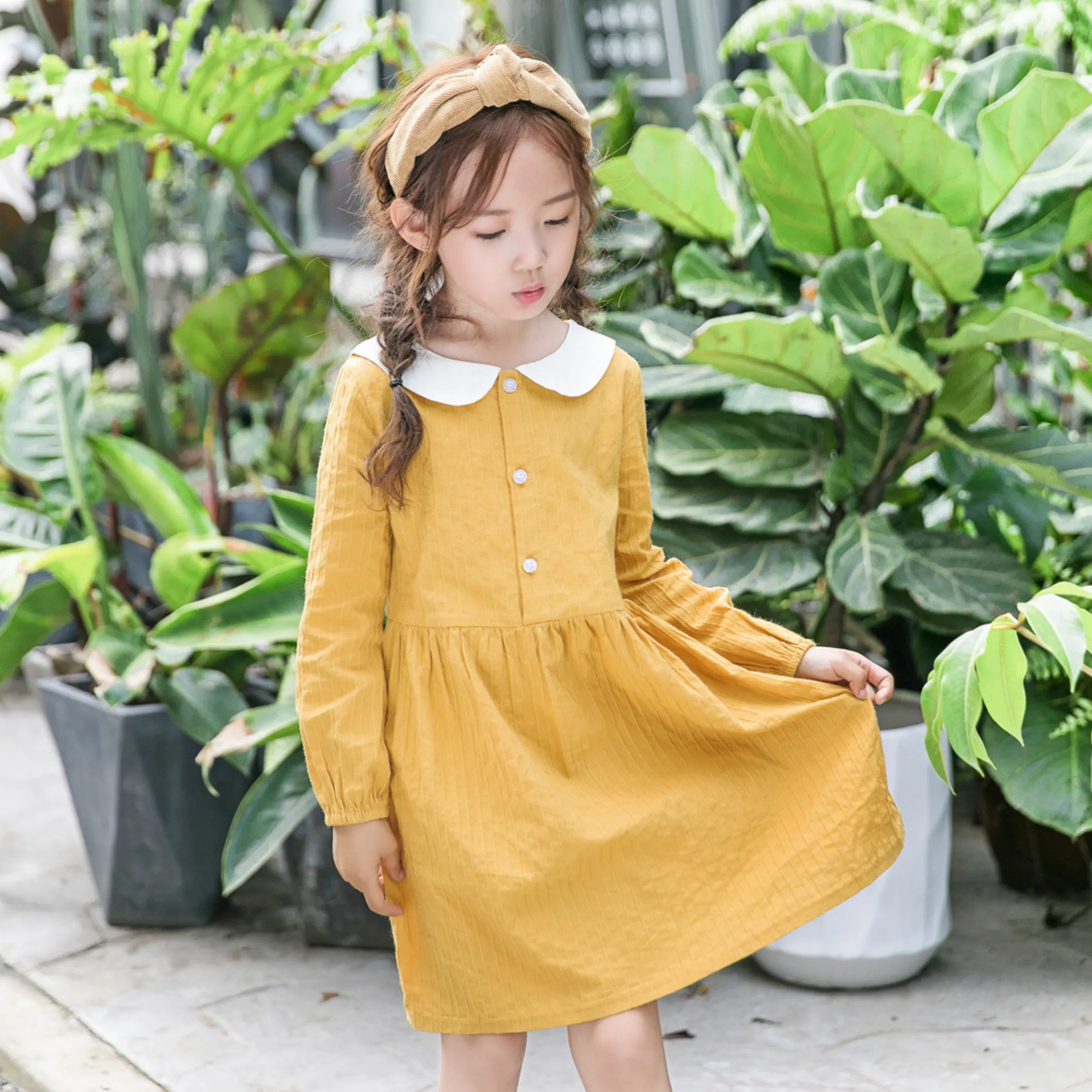 Beautiful Full Sleeve Plain Girls Dress