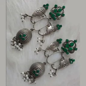 Bhavi Jewels Oxidized Plated Dangler Earrings