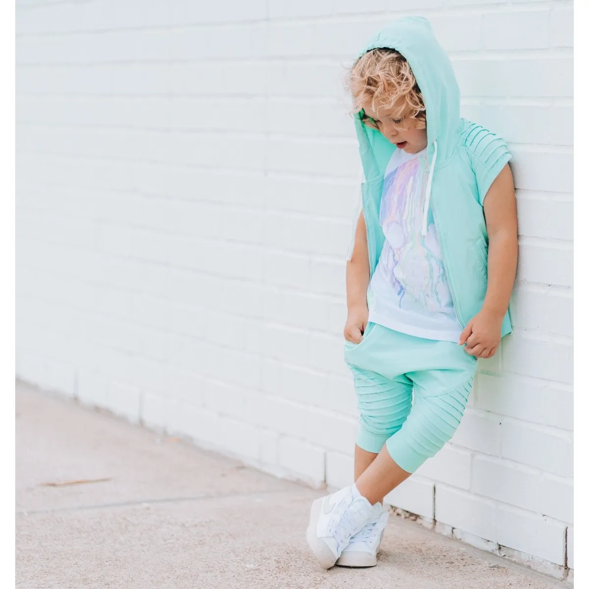 Biker Shorts- Pastel Mint