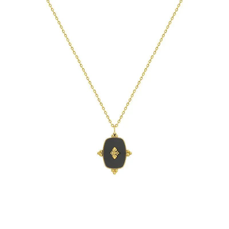 Black Pendant Necklace