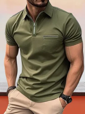 Casual Soft Solid Polo Shirt