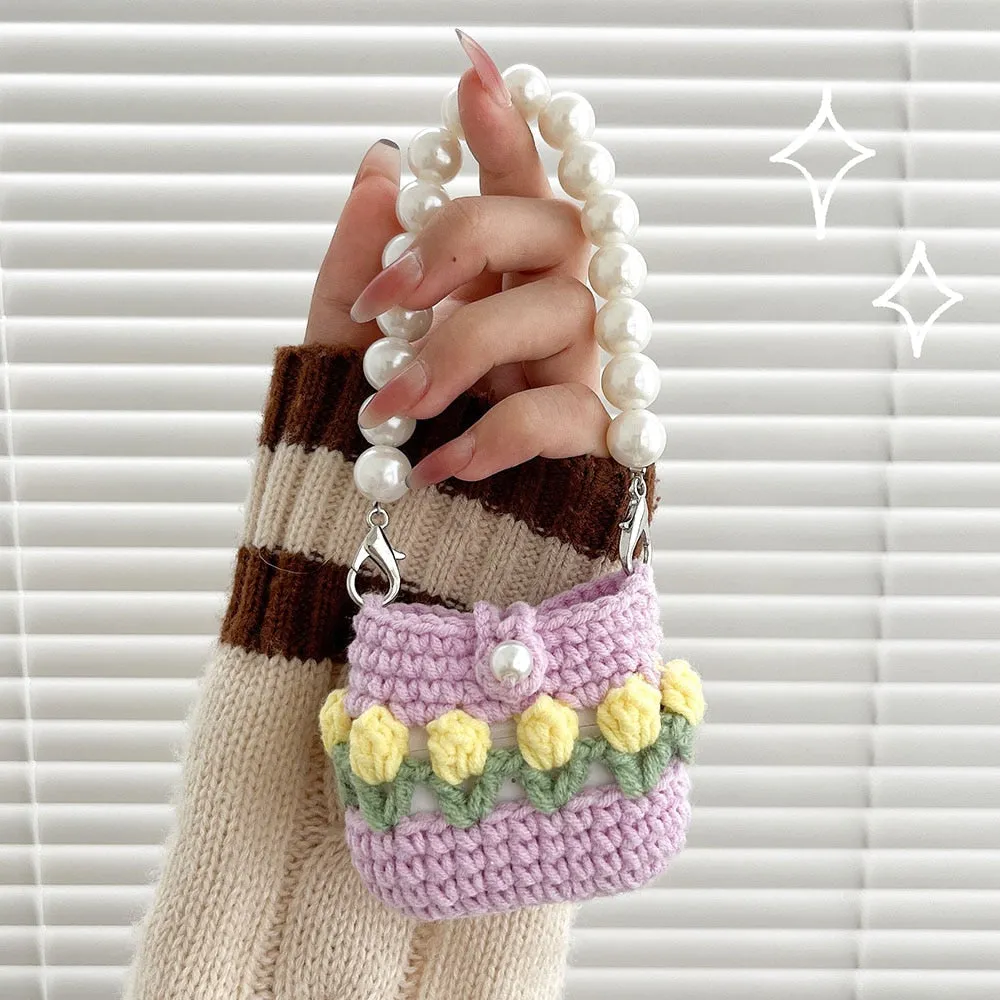 Crochet Tulip Airpods Case