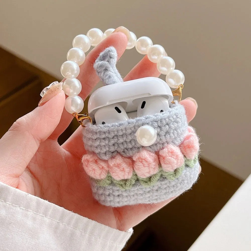 Crochet Tulip Airpods Case