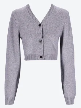 Cropped cashmere cardigan