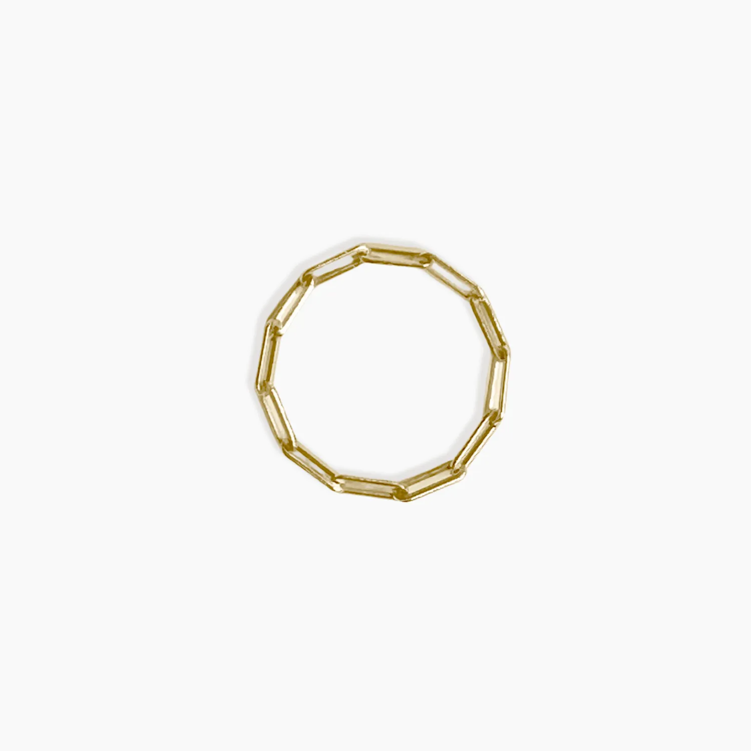 Dainty Link Ring 14K Solid Gold