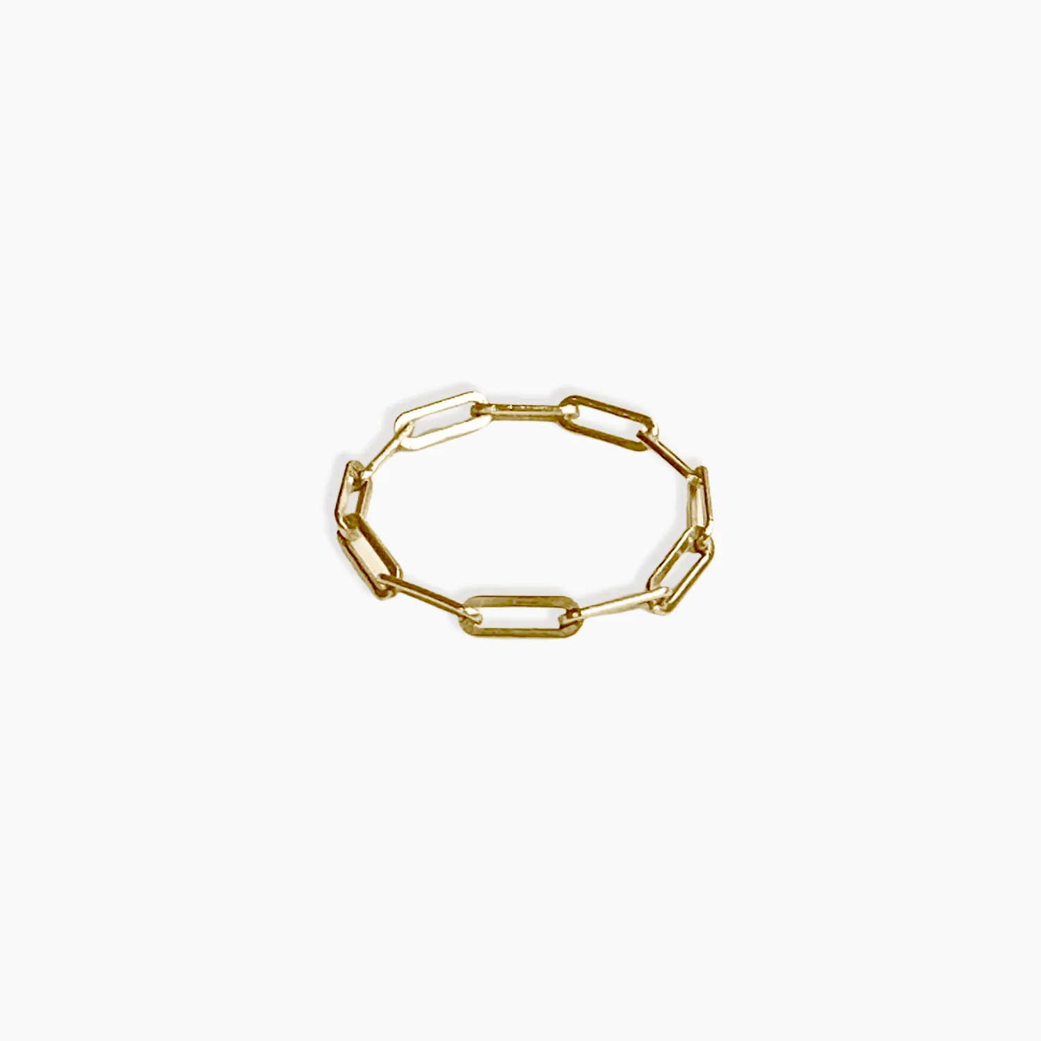 Dainty Link Ring 14K Solid Gold