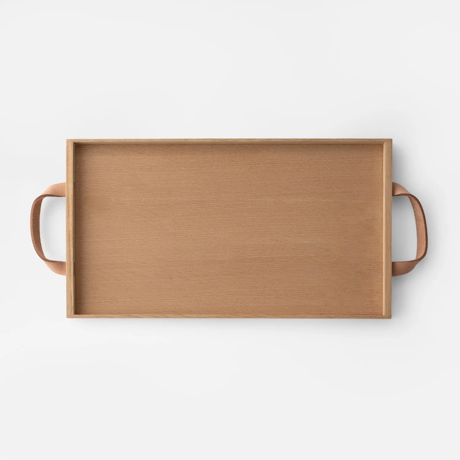 Danish Oak   Leather Tray