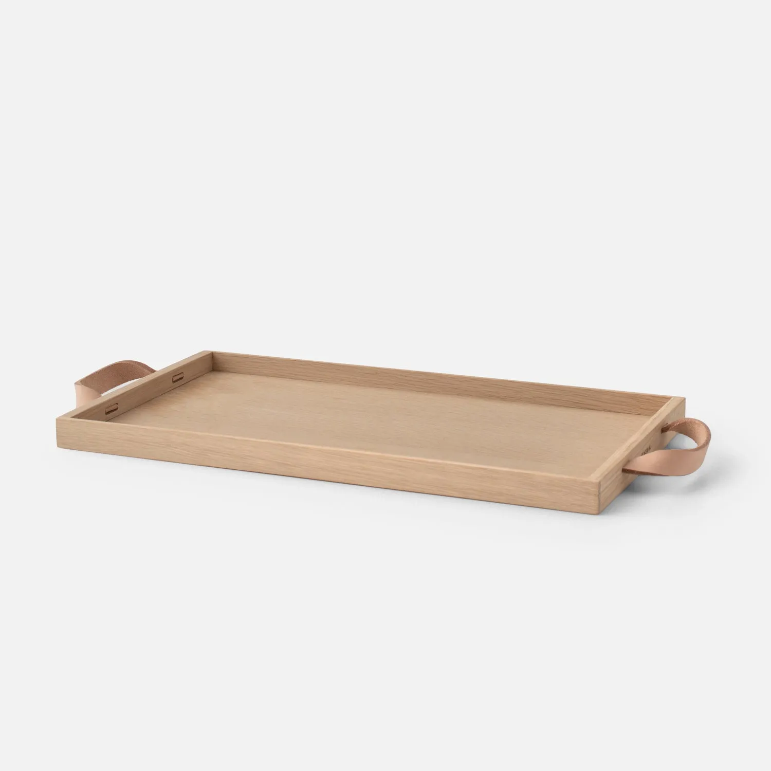 Danish Oak   Leather Tray