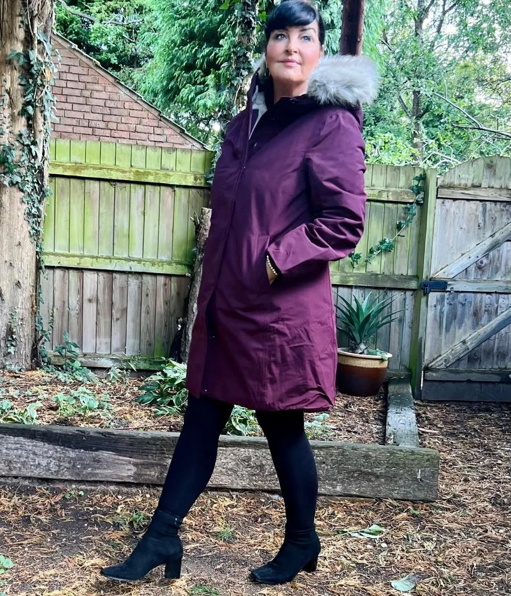 Dark Burgundy Waterproof Warm Hooded Coat 8 10