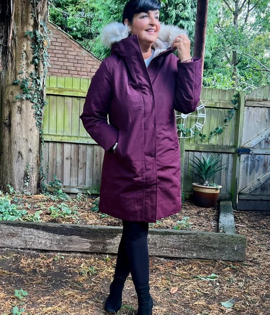 Dark Burgundy Waterproof Warm Hooded Coat 8 10