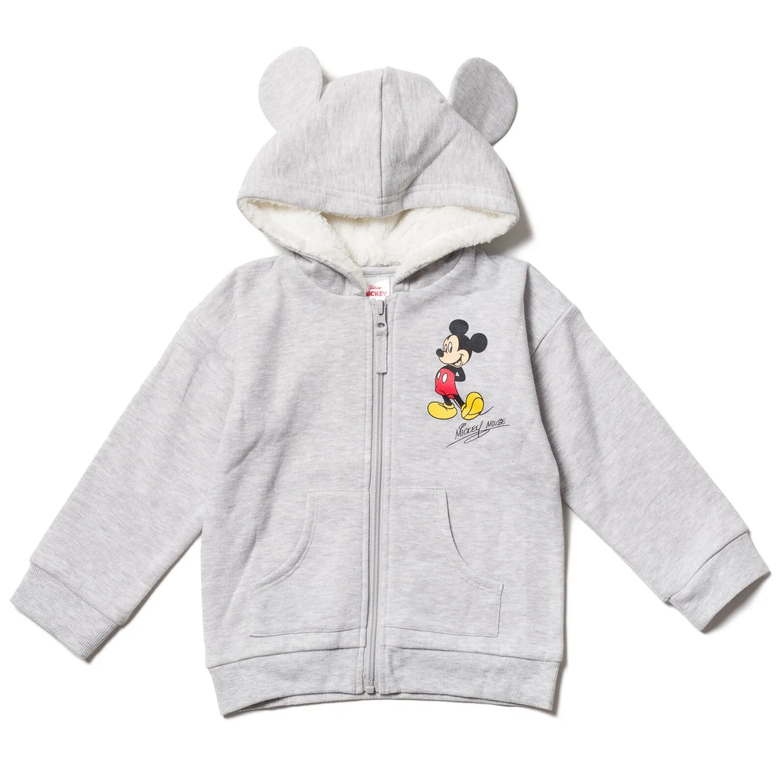 Disney Mickey Mouse Fleece Zip Up Pullover Hoodie