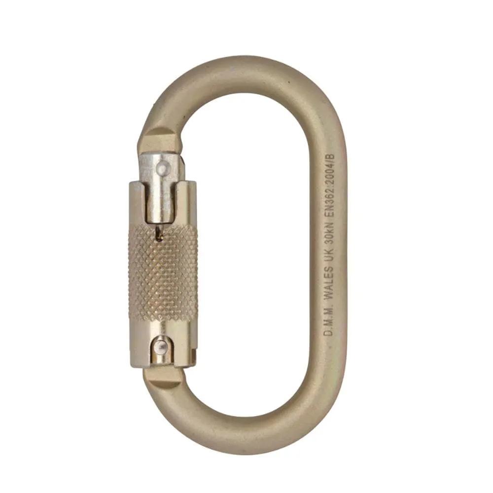 DMM 10mm Steel Oval Locksafe Light Gold