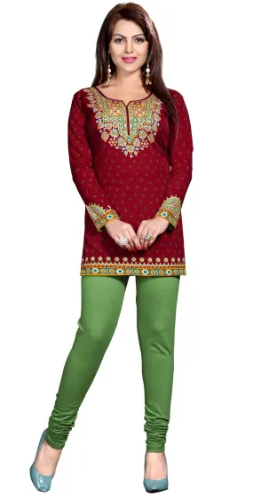 Elegant Maroon Short Kurta for Women – Stylish Indian Kurti