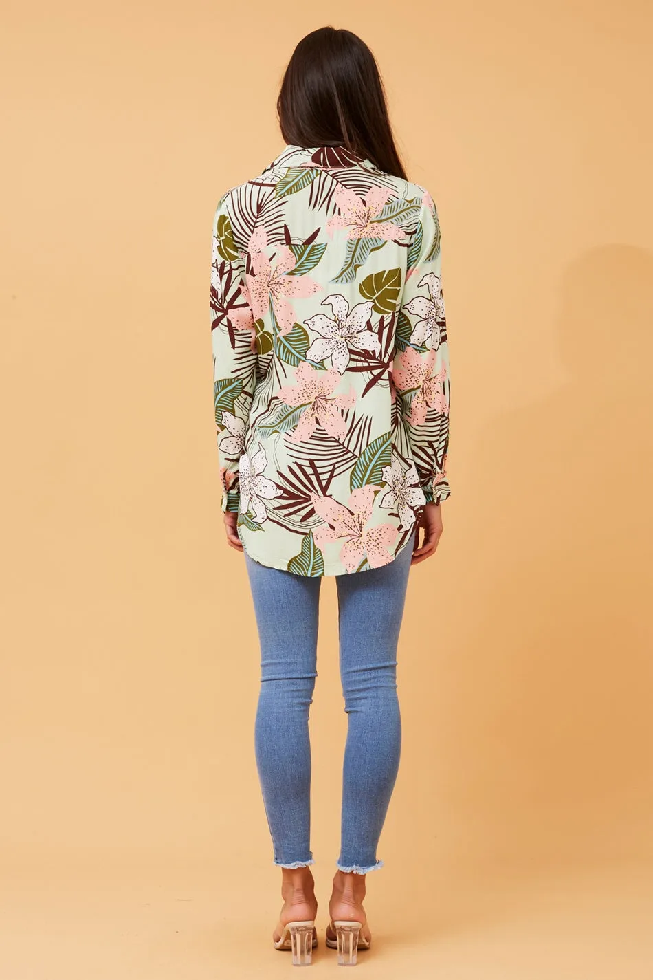 FADILA TROPICAL PRINT SHIRT