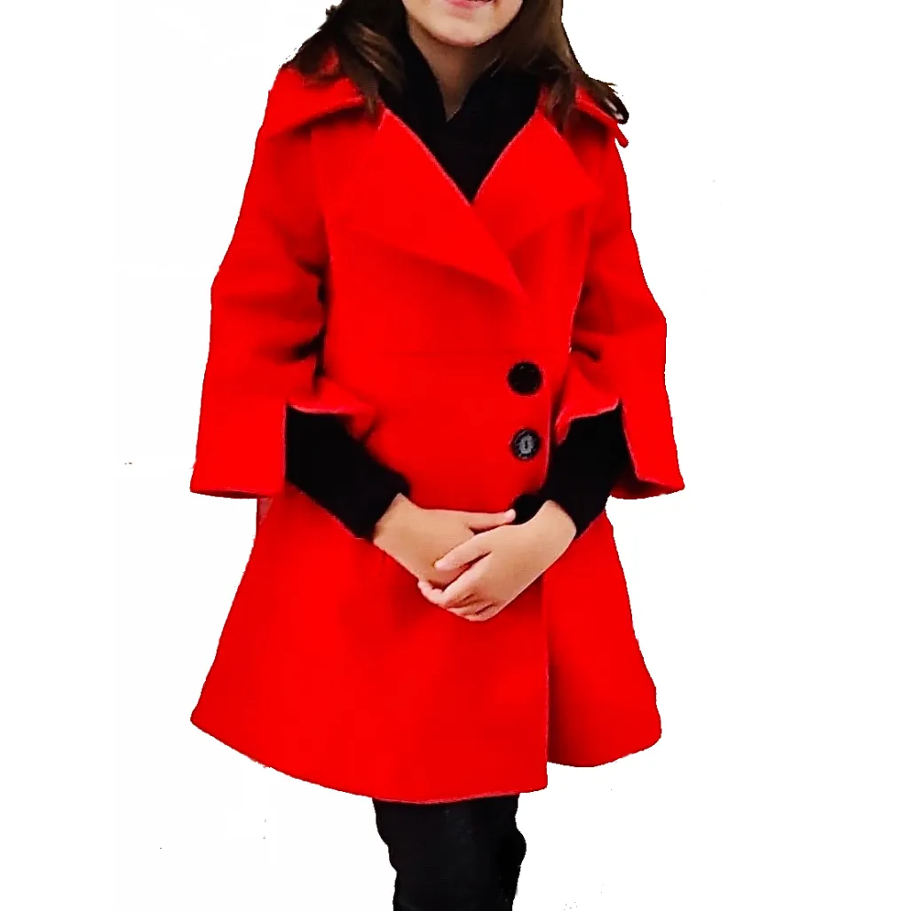 Girls Fashion Wool Blend Coat - ONLY 3 LEFT !!!