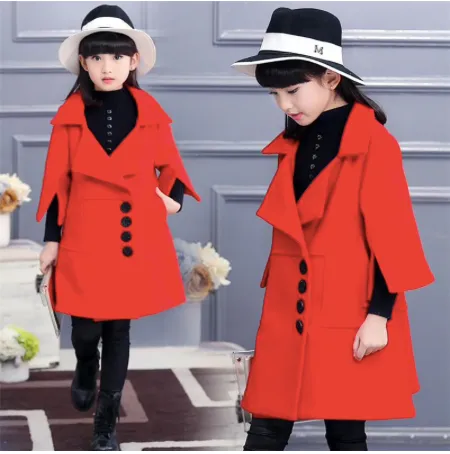 Girls Fashion Wool Blend Coat - ONLY 3 LEFT !!!