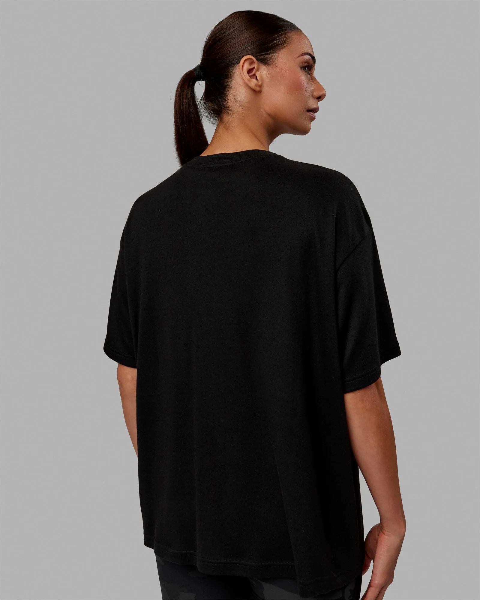 Go-To Modal Oversized Tee - Black-Black