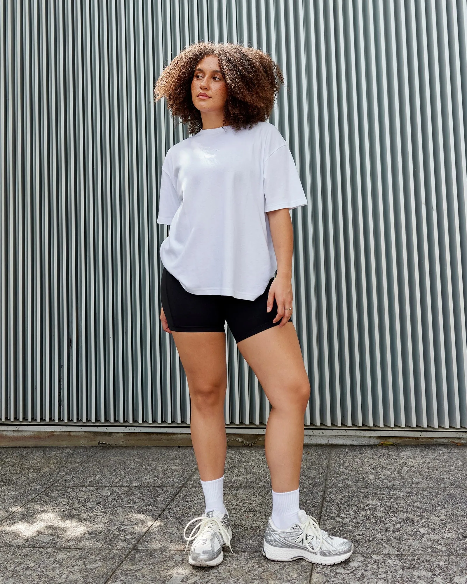 Go-To Modal Oversized Tee - White-White