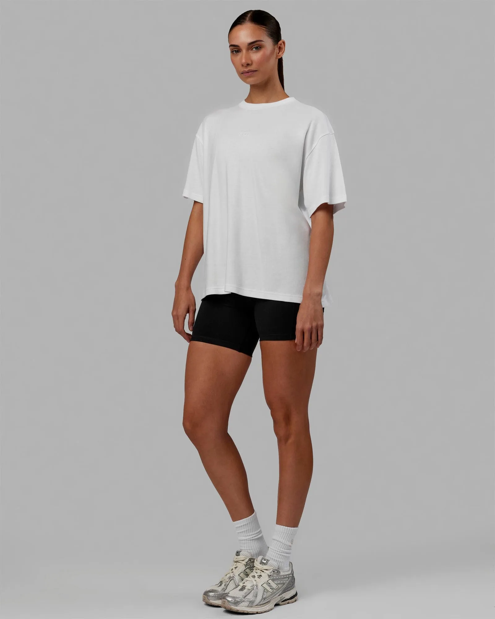 Go-To Modal Oversized Tee - White-White