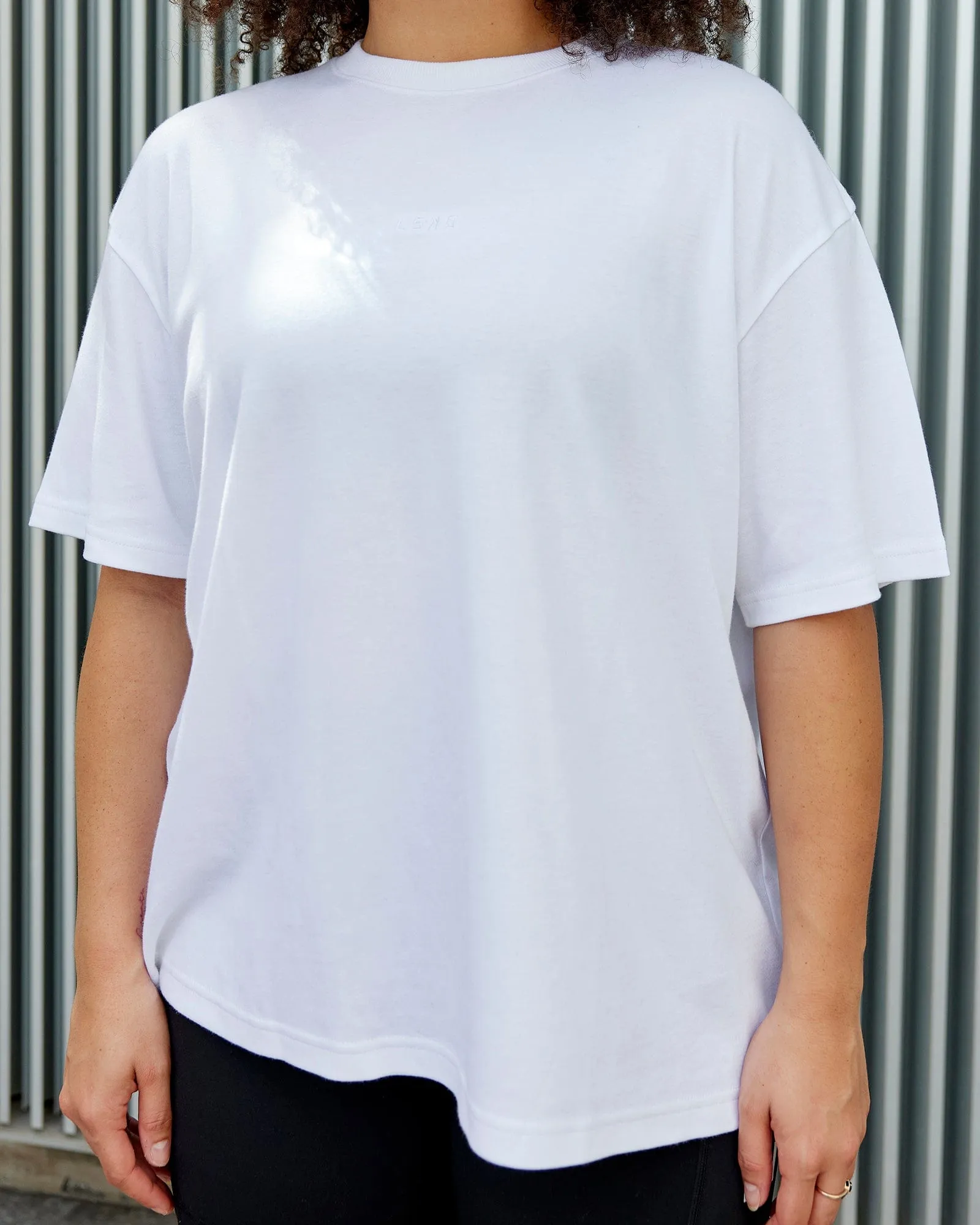 Go-To Modal Oversized Tee - White-White