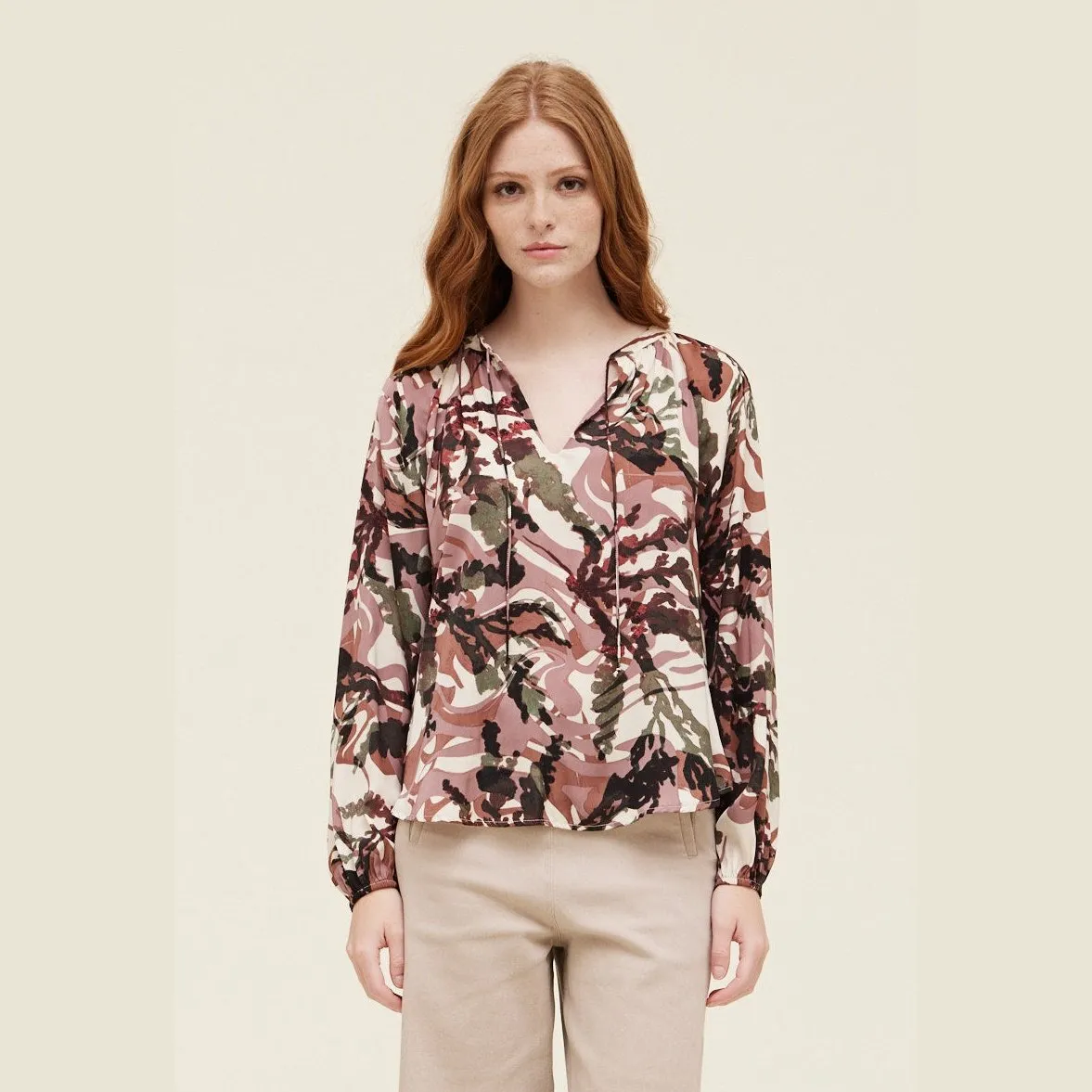 Grade & Gather Satin Blouse