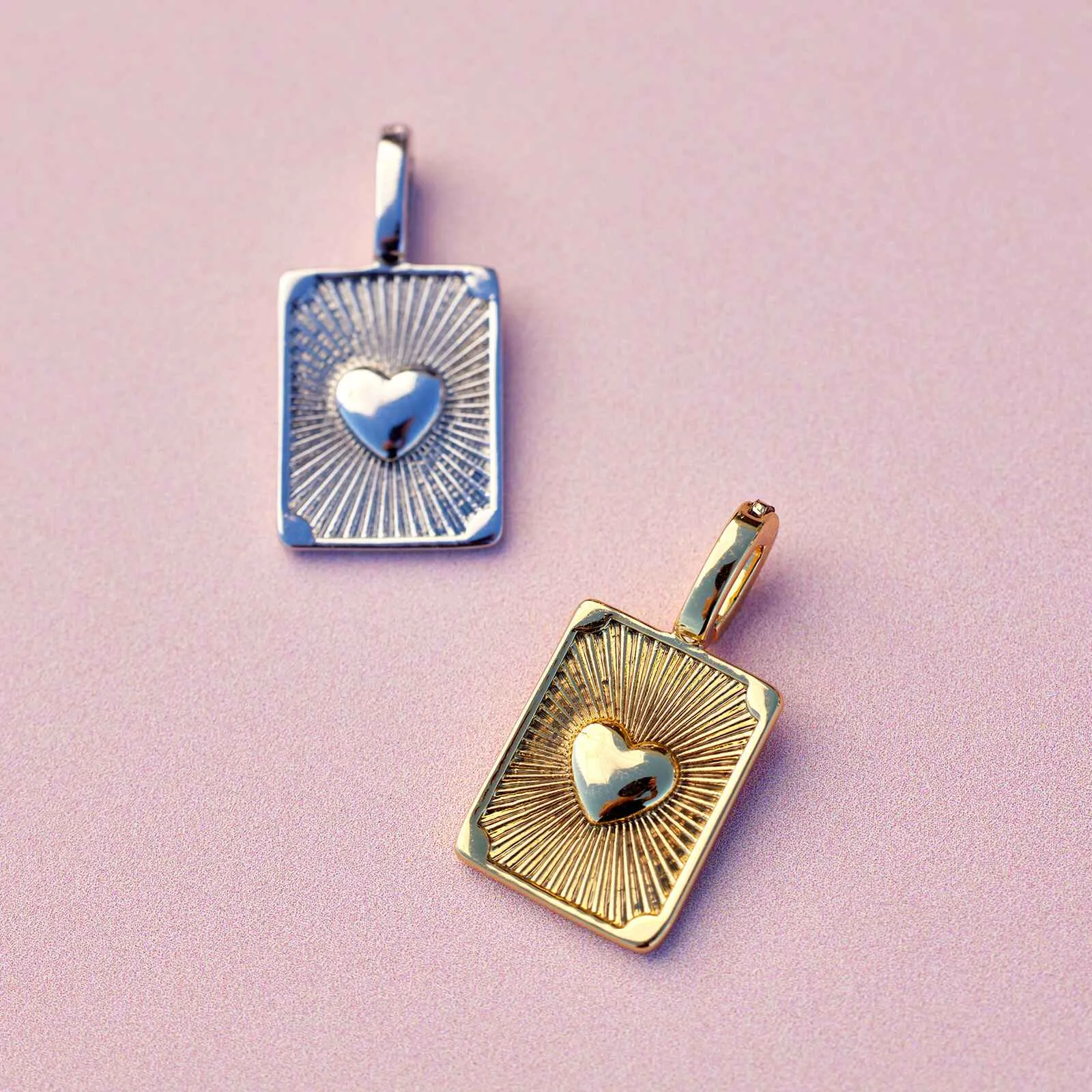 Harper Textured Heart Charm