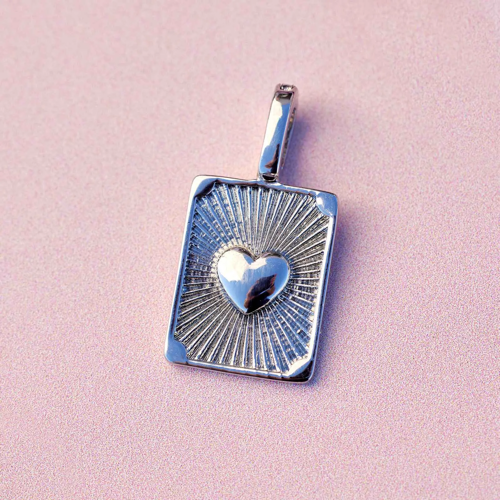 Harper Textured Heart Charm