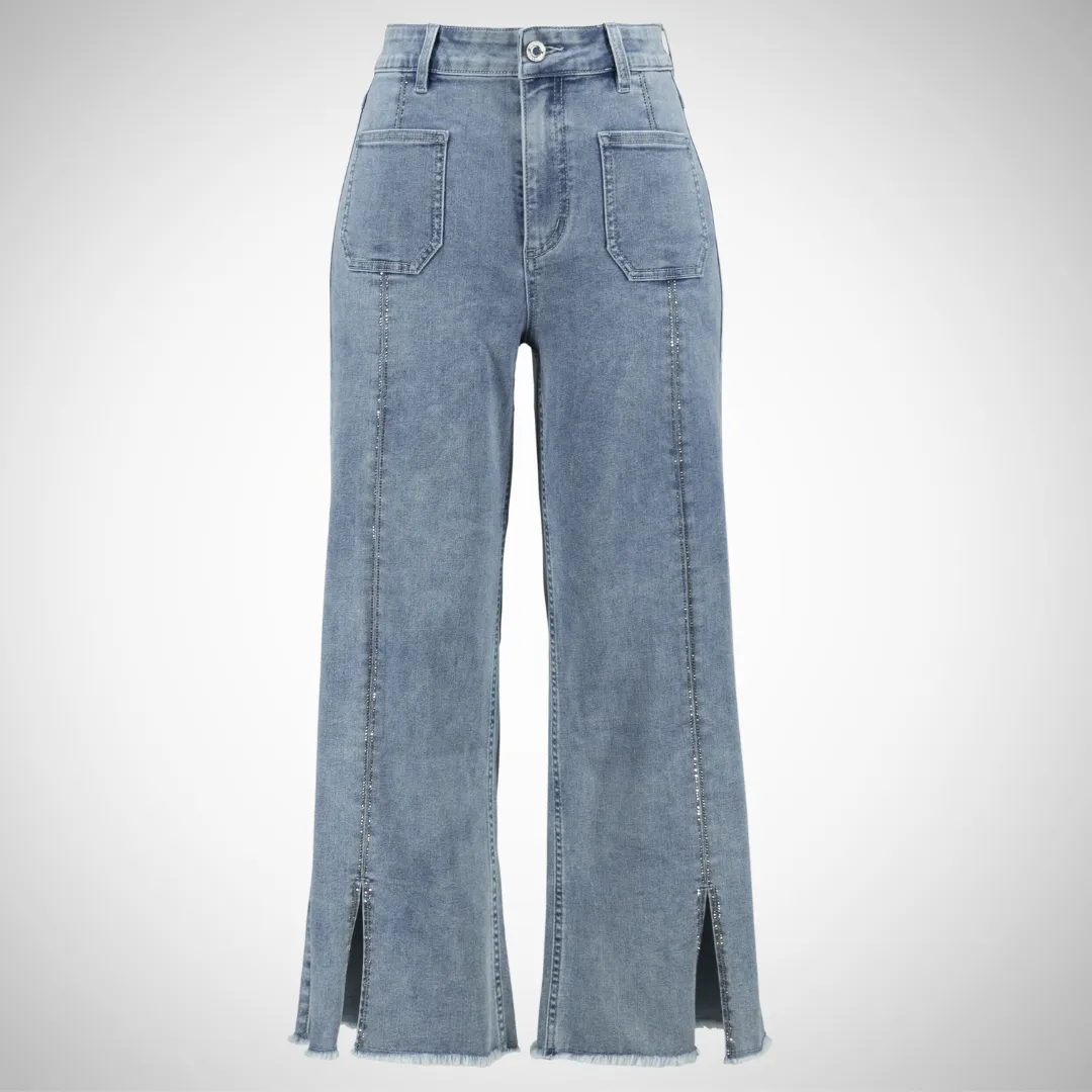 Joseph Ribkoff - Wide Leg Cropped Jeans