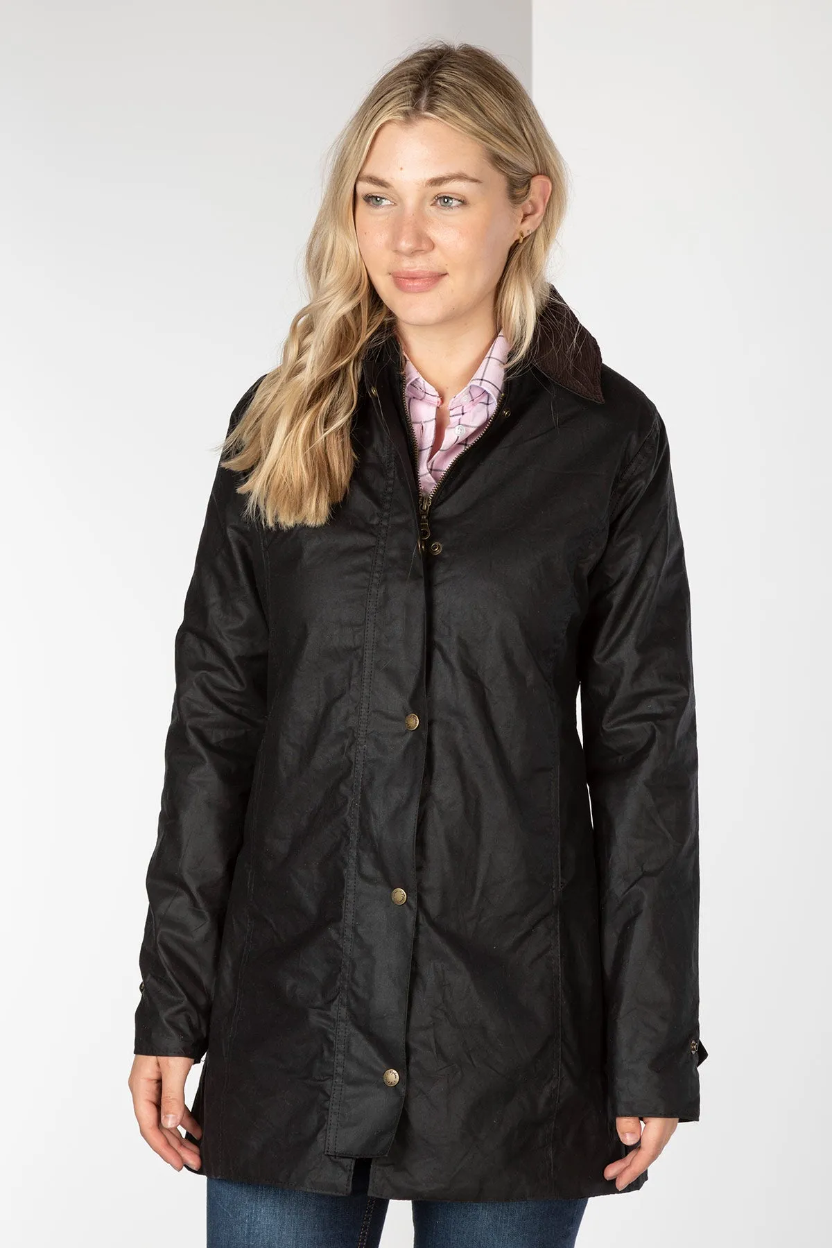 Ladies Long Wax Jacket - Hannah