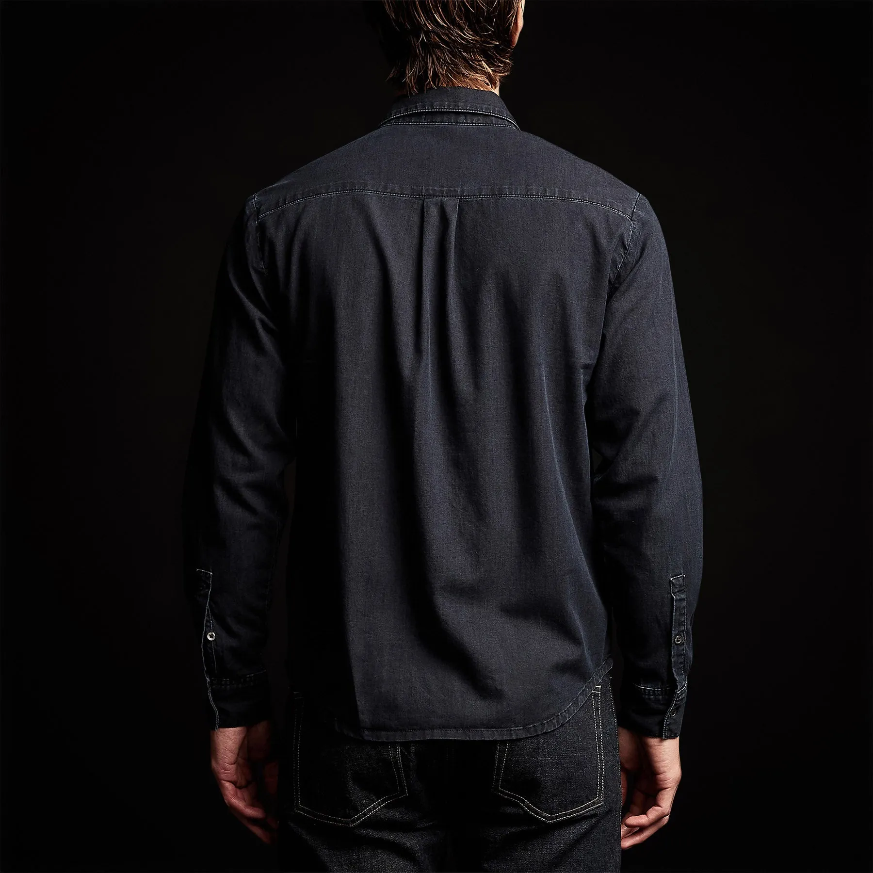 Lightweight Denim Shirt - Blue Black