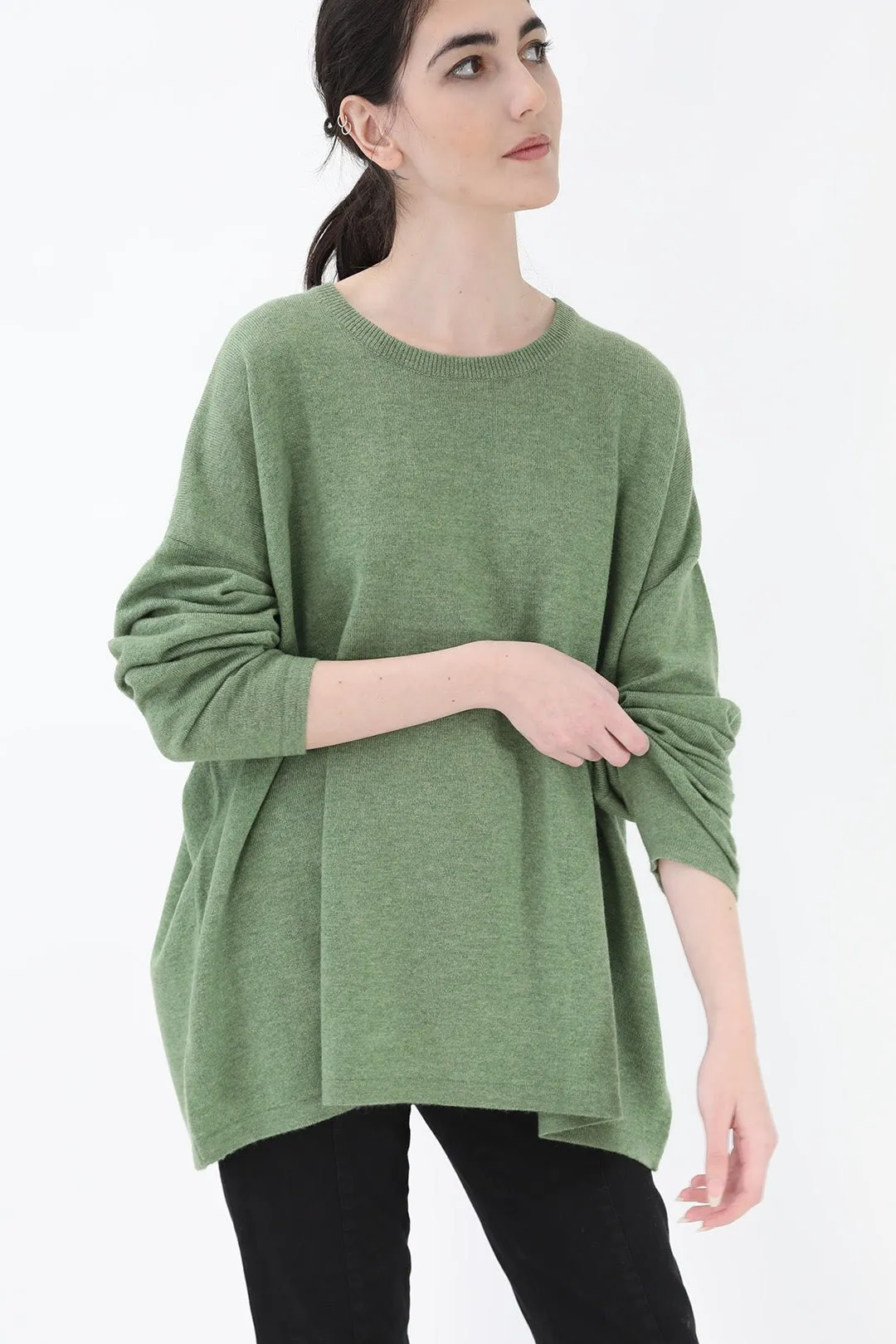 MARLOW OVERSIZED BOXY CREW IN CASHMERE BLEND