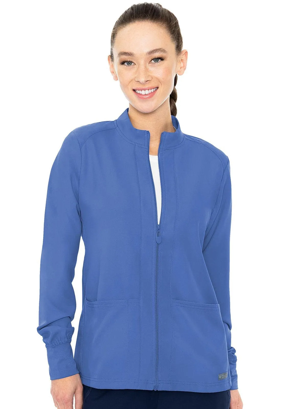 MC Insight  Zip Front Warm-Up Scrub Jacket With Shoulder Yokes MC2660