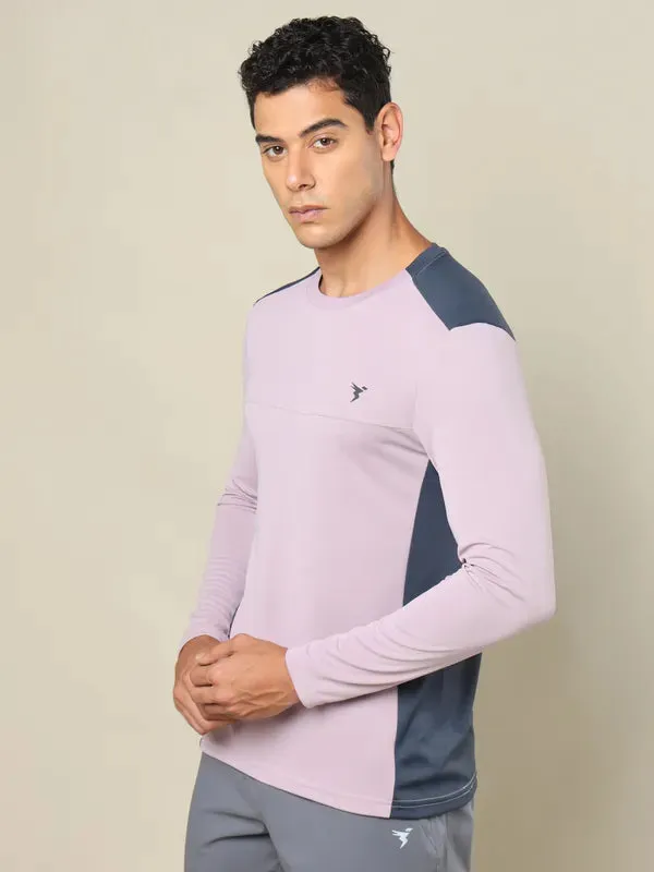 Men Colorblock Slim Fit Crew Neck T-shirt with TECHNO COOL 