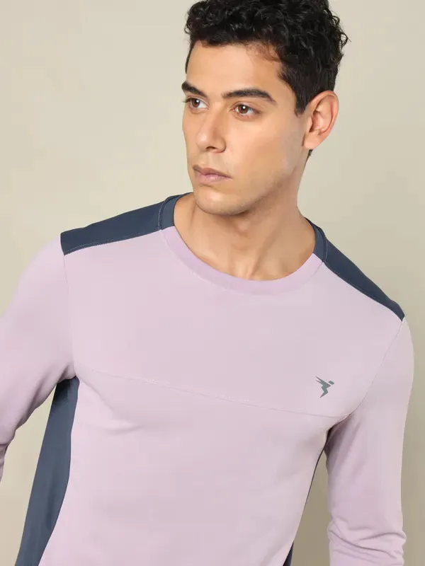 Men Colorblock Slim Fit Crew Neck T-shirt with TECHNO COOL 