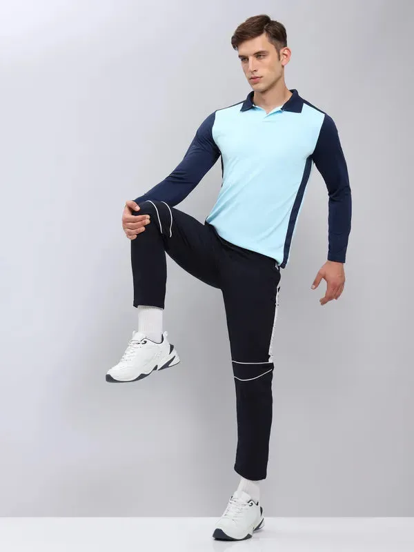 Men Colorblock Slim Fit Polo T-shirt with TECHNO COOL 