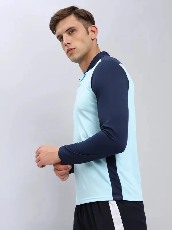 Men Colorblock Slim Fit Polo T-shirt with TECHNO COOL 