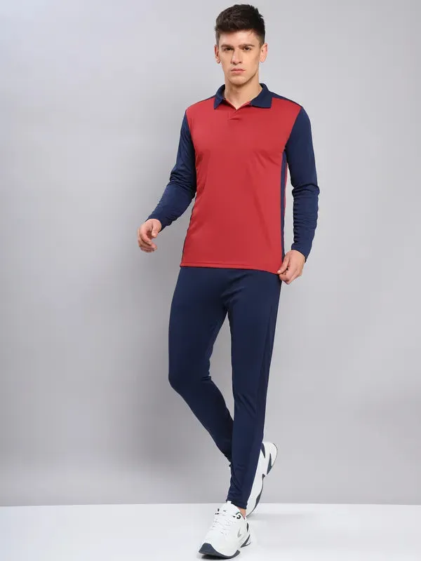 Men Colorblock Slim Fit Polo T-shirt with TECHNO COOL 