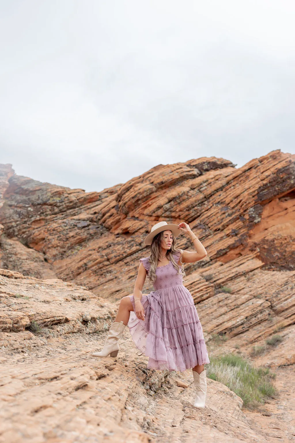 Michaela Floral Embroidered Dress