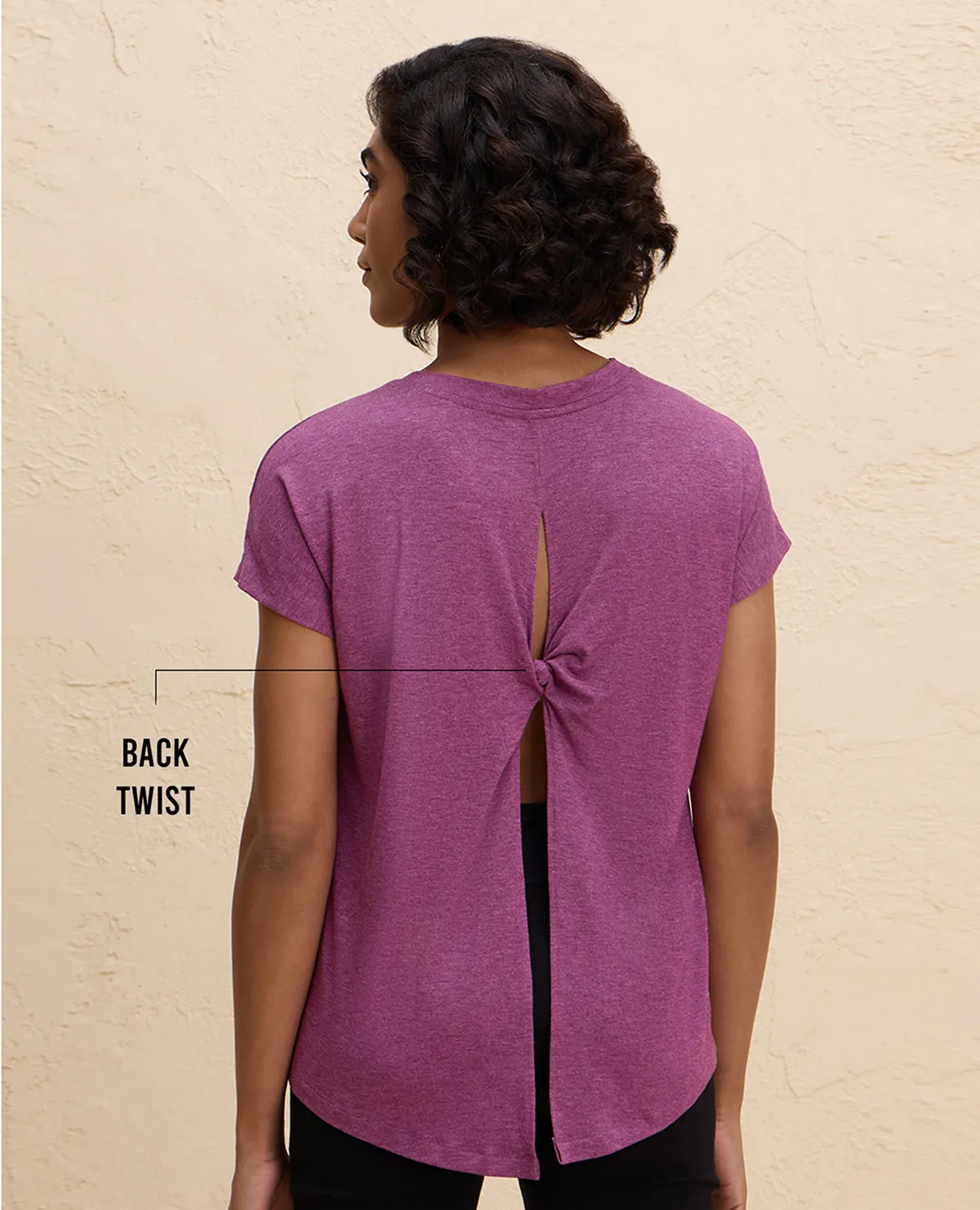 Nykd By Nykaa Super Stylish Back Knot Tee-NYAT279-Wine