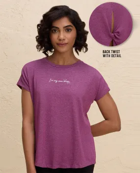 Nykd By Nykaa Super Stylish Back Knot Tee-NYAT279-Wine