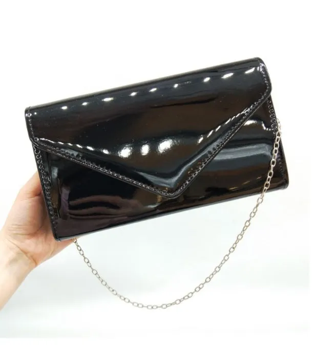 Patent  effect evening bags