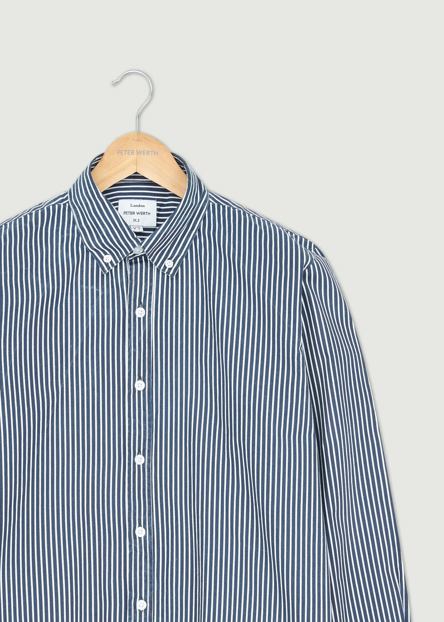 Pinnacle Long Sleeve Shirt - Navy/White