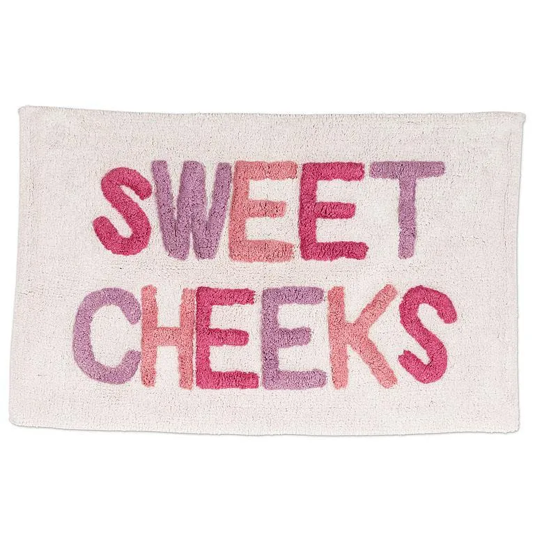 "SWEET CHEEKS" TUFTED BATHMAT