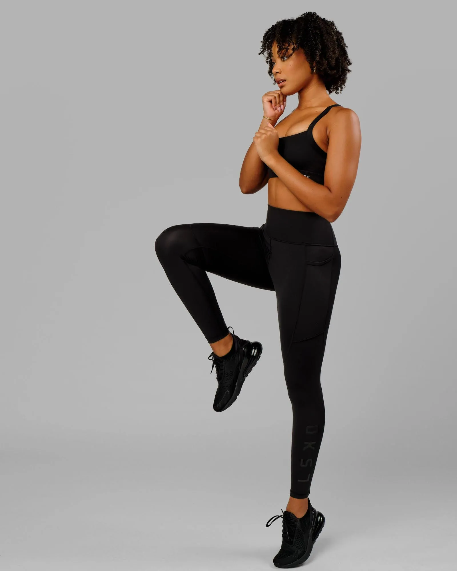 Rep Full Length Leggings - Black-Black